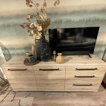 Dressoir Ricco - Naturel - 180 cm - Pronto Wonen, Ophalen of Verzenden, Nieuw, 150 tot 200 cm, Klassiek