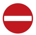 Premark thermoplastische markering, verbodsbord, Verzenden