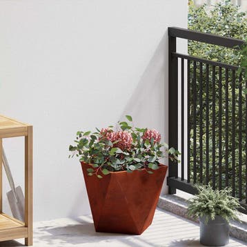 vidaXL Plantenbak Roestig 30 x 30 x 30 cm weervast staal, Verzenden, Minder dan 60 cm, Nieuw, Metaal