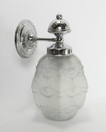 Wandlamp - Glas, Metaal - glazen Uil lampenkap