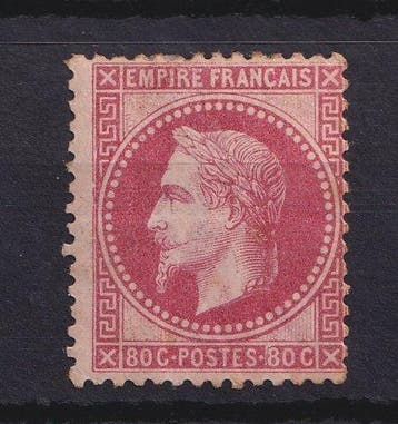Frankrijk 1867 - Prijs 2000€, nieuw, Napoléon 80c - Yvert, Gestempeld