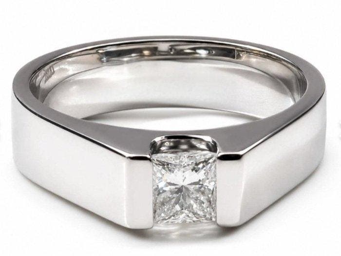 Zonder minimumprijs - Ring - 18 karaat Witgoud - 0.40ct. tw., Sieraden, Tassen en Uiterlijk, Ringen