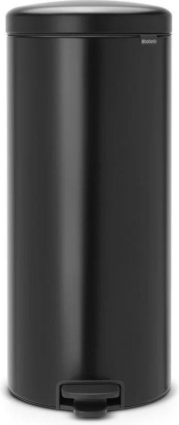 Brabantia NewIcon pedaalemmer 30L Matt Black – Outlet, 50 – 75, Kunststof, Met pedaal, Verzenden