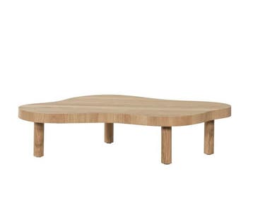 Salontafel Tobago organisch 135 cm - Naturel, Ophalen of Verzenden, Nieuw