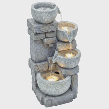 Outsunny Waterval Fontein met LED Verlichting en Verstelbare, Verzenden, Nieuw