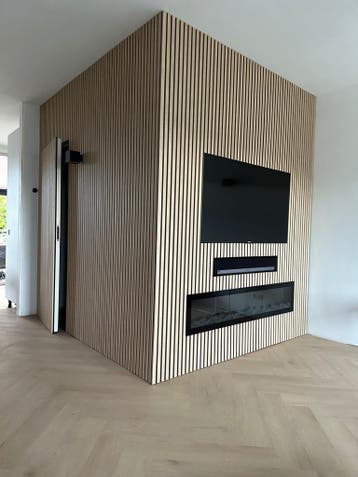 Wandpanelen 280x60 Lattenwand akoestische wandpanelen Hout, Ophalen of Verzenden, Nieuw