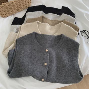 Elegante Gebreide Vest Dames - Mouwloos Vest met Knopen, Verzenden, Nieuw