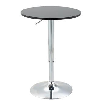 Ronde Bartafel Hoogteverstelbaar Draaitafel Staal Zwart Ø61x, Verzenden, Nieuw