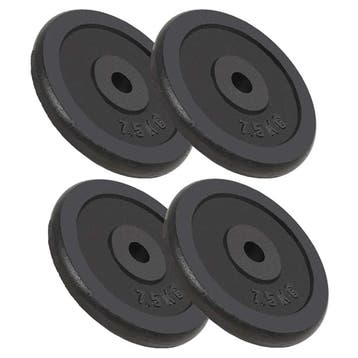 vidaXL Halterschijven 4 st 4x7,5 kg gietijzer, Verzenden, Nieuw