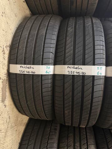 235-45-20 Michelin Zomerbanden 5.5mm Incl Montage 235 45 20, Ophalen, Gebruikt, 235 mm, Band(en)