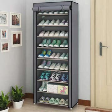 Stapelbare Schoenenkast met Roldeur - 10 Lagen - Ruimtebespa, Verzenden, Nieuw