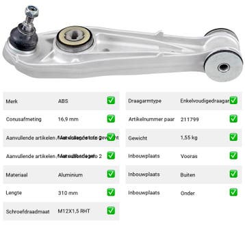 Draagarm Porsche 911 3.8 Carrera 4S / 4 GTS (997) Van 2009-0, Verzenden, Nieuw, Porsche