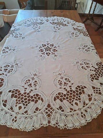 Tafelkleed - 120 cm - 120 cm, Antiek en Kunst, Antiek | Kleden en Textiel