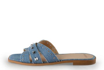 Manfield Slippers in maat 38 Blauw, Slippers, Zo goed als nieuw, Manfield, Verzenden