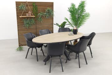 Hartman Sophie Element - Xerix/GI Edison 220 tafel - ovale, Verzenden, Nieuw, Kunststof, Tuinset