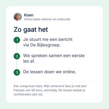 Online bijles rekenen, basisschool, Privéles, Bijles