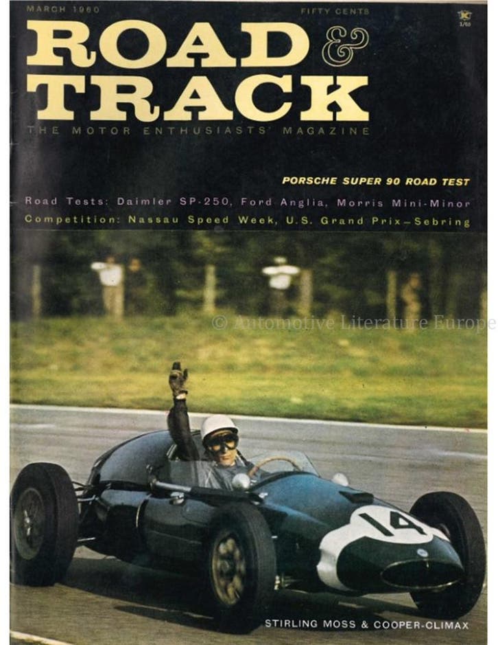 1960 ROAD AND TRACK MAGAZINE MAART ENGELS, Boeken, Auto's | Folders en Tijdschriften
