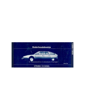 1978 CITROËN CX DIESEL GARANTIE & ONDERHOUDSBOEKJE, Auto diversen