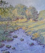 Chris van Dijk (1952) Impressionist -  Ruisseau dans le, Antiek en Kunst, Kunst | Schilderijen | Klassiek