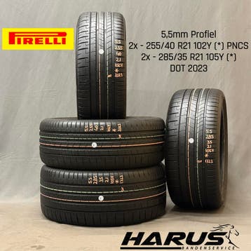 255/40/21 285/35/21 (*) Pirelli zomerbanden 5,5mm profiel 4X, Auto-onderdelen, Banden en Velgen, Gebruikt, 285 mm, Band(en), Personenwagen