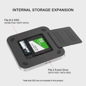 Qwiizlab USB-C Hub Docking Station voor Mac Mini M2/M1 met D, Computers en Software, Dockingstations, Verzenden, Nieuw