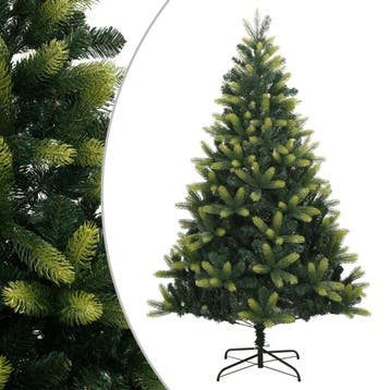 vidaXL Kunstkerstboom met scharnieren en standaard 240 cm, Verzenden, Nieuw