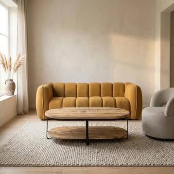 Salontafel Rio ovaal onderplank | Mokana Furniture, Ophalen of Verzenden, Nieuw