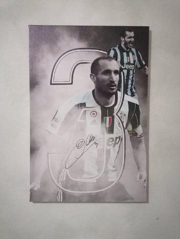 Giorgio Chiellini - Quadro su tela autografato da Giorgio, Nieuw
