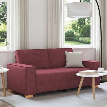 vidaXL 2-zitsbank Wijnrood 180x78x84 cm Stof, Verzenden, Minder dan 150 cm, Stof, Nieuw