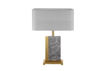 Tafellamp ELEGANCIA 65cm marmer staal goudgrijs - 43732, Huis en Inrichting, Ophalen of Verzenden, Nieuw