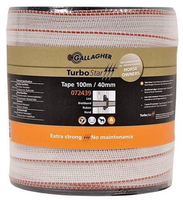 Gallagher turbostar lint (26) 40mm wit 100m, Ophalen of Verzenden, Nieuw