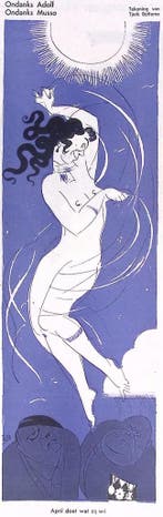 April doet wat zij wil op spotprent (lijst optie, Lithos), Verzenden