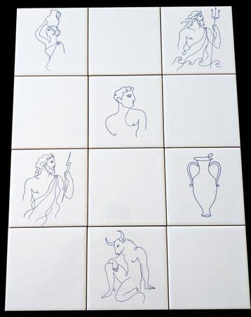 Riviera Tiles - Fragments d’Olympe- Composition décorative