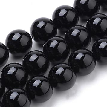 10 x  edelsteen kraal van Obsidian  12mm gat: 1mm (Kralen), Ophalen of Verzenden, Nieuw, Kraal