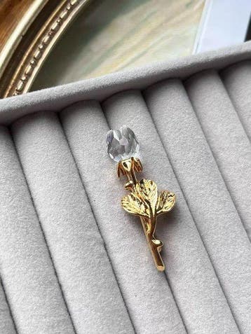 Swarovski - Crystal, Metaal - Broche - Vintage Tulip