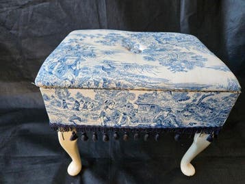 Naaidoos - Hout&textiel Frankrijk rond 1950 - Toile de Jouy