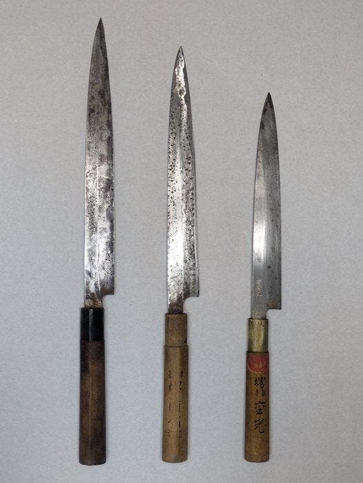 Keukenmes - Staal, Hout - Japan - Zeldzaam traditioneel, Antiek en Kunst, Antiek | Keukenbenodigdheden
