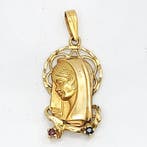 Kruishanger - 18 karaat Geel goud, Witgoud - 0.06ct. tw.