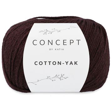 Katia Concept Cotton-Yak - 136 donkerbruin - Katoen / Jakw, Ophalen of Verzenden, Nieuw