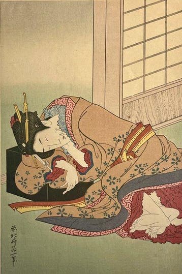 [After Katsushika Hokusai /  (1760–1849)] Resting Woman,