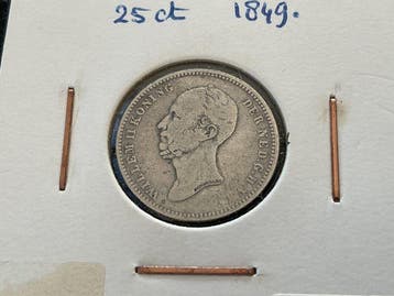 Nederland. Willem II. 25 Cents 1849 (Zonder minimumprijs)