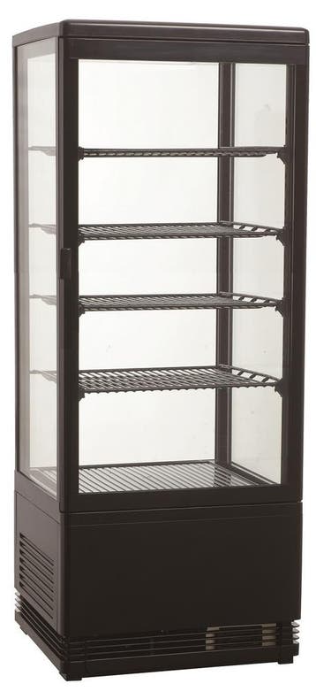 Combisteel Koelvitrine | 98L | Zwart | 0°c/+12°c | 5 Niveaus, Ophalen of Verzenden, Nieuw