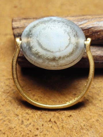 Zilver Ring - Schapenoogagaat Zilver (Zonder minimumprijs)