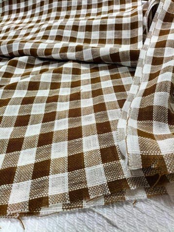 Bellissimo cotone vintage darredo a quadri / made in Italy