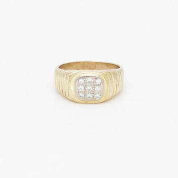 Ring - 18 karaat Geel goud Diamant (Natuurlijk), Sieraden, Tassen en Uiterlijk, Ringen, Nieuw