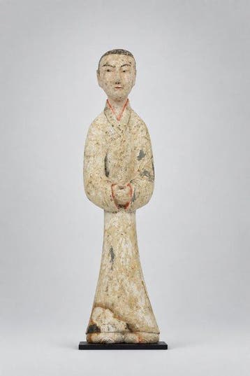 Oud-Chinees, Han-dynastie Terracotta Een fraaie beschilderde