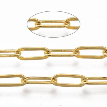 40 cm DQ Paperclip ketting ovaal gesoldeerd 14 x 6 x 1,4m..., Ophalen of Verzenden, Nieuw, Overige typen