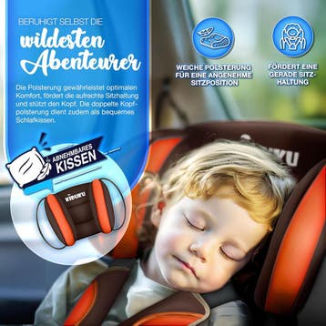 Autostoel - Autostoeltje - 9-36 kg - 1-12 jaar - Oranje - KI, Kinderen en Baby's, Autostoeltjes, Verzenden, Zo goed als nieuw