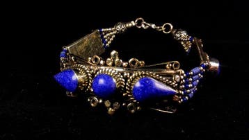 Lapis Lazuli Berber Armband Armband - Hoogte: 20 cm -