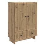 vidaXL Dressoir Artisan Eik 66 x 34,5 x 95 cm Geconstrueerd, Huis en Inrichting, Verzenden, Nieuw, Overige houtsoorten, Minder dan 50 cm